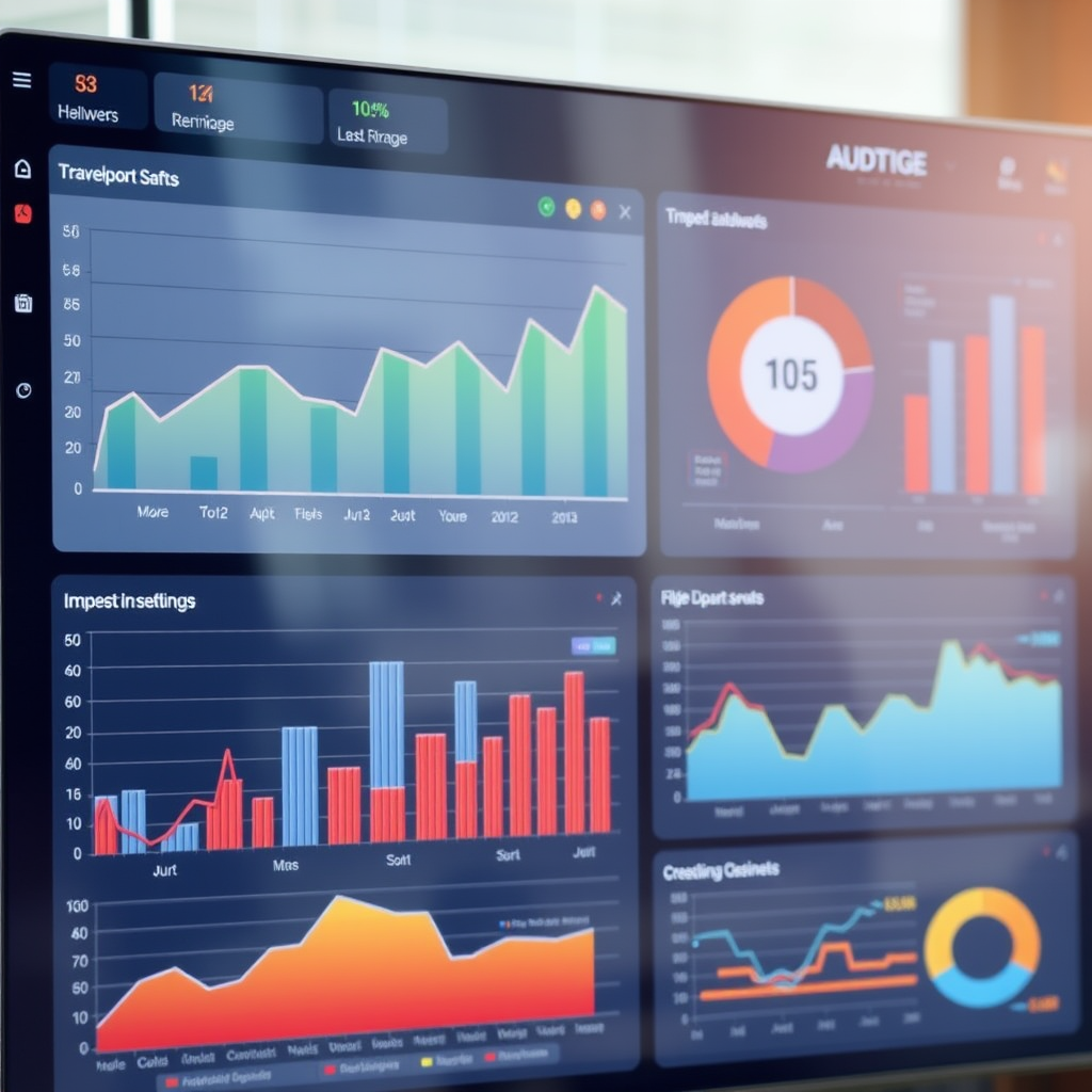 Pokročilý analytický dashboard s interaktivními grafy, trendy a přizpůsobitelnými nástroji pro reporting
